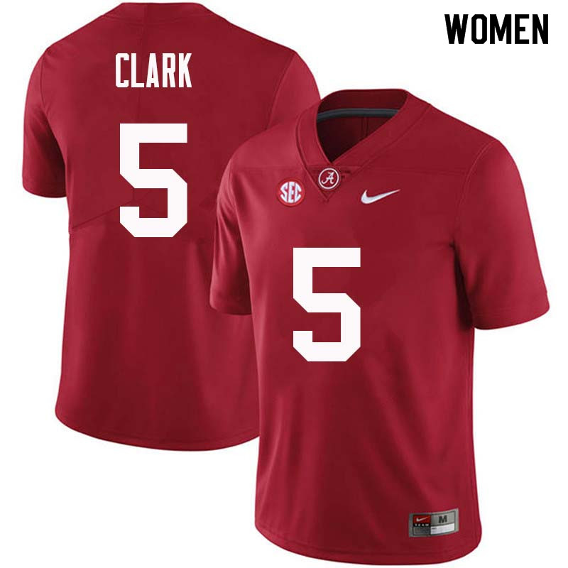 Women #5 Ronnie Clark Alabama Crimson Tide College Football Jerseys Sale-Crimson